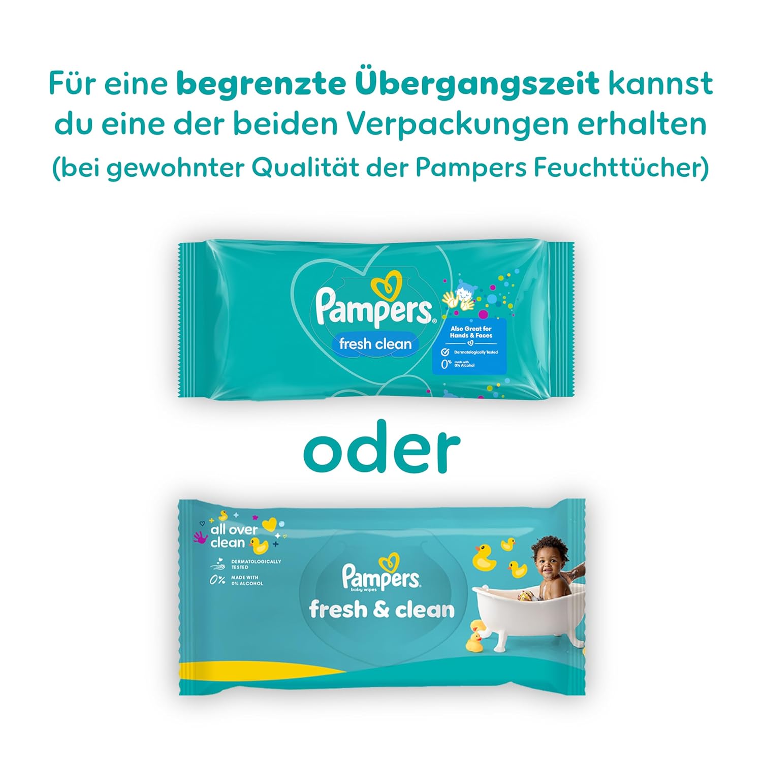 Pampers Fresh Clean Baby Wipes, Mild Fragrance, Also Suitable for Hands and Face, 1200 Wipes (Pack of 15)