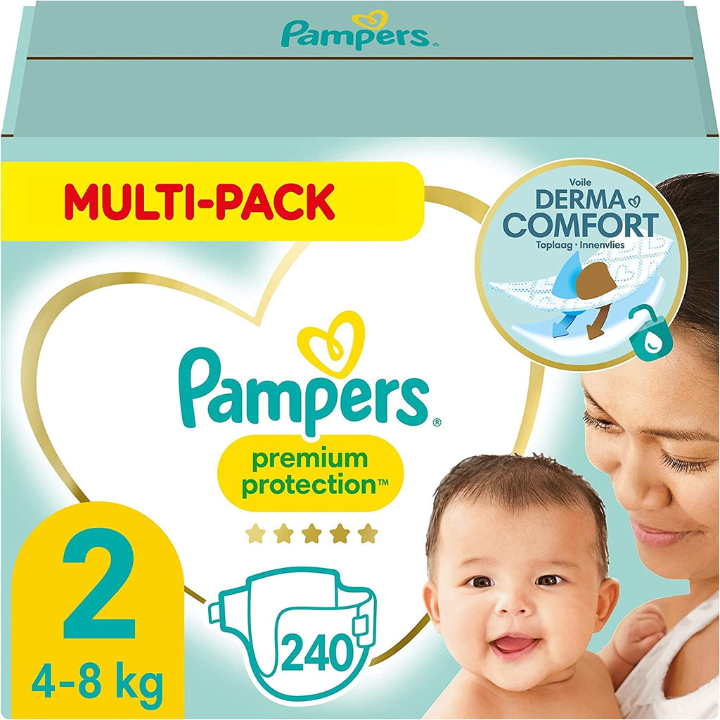 Pampers Baby Nappies Size 4 (9–14 kg) Premium Protection, Maxi, Monthly Box, Best Comfort and Protection for Sensitive Skin, Pack of 174