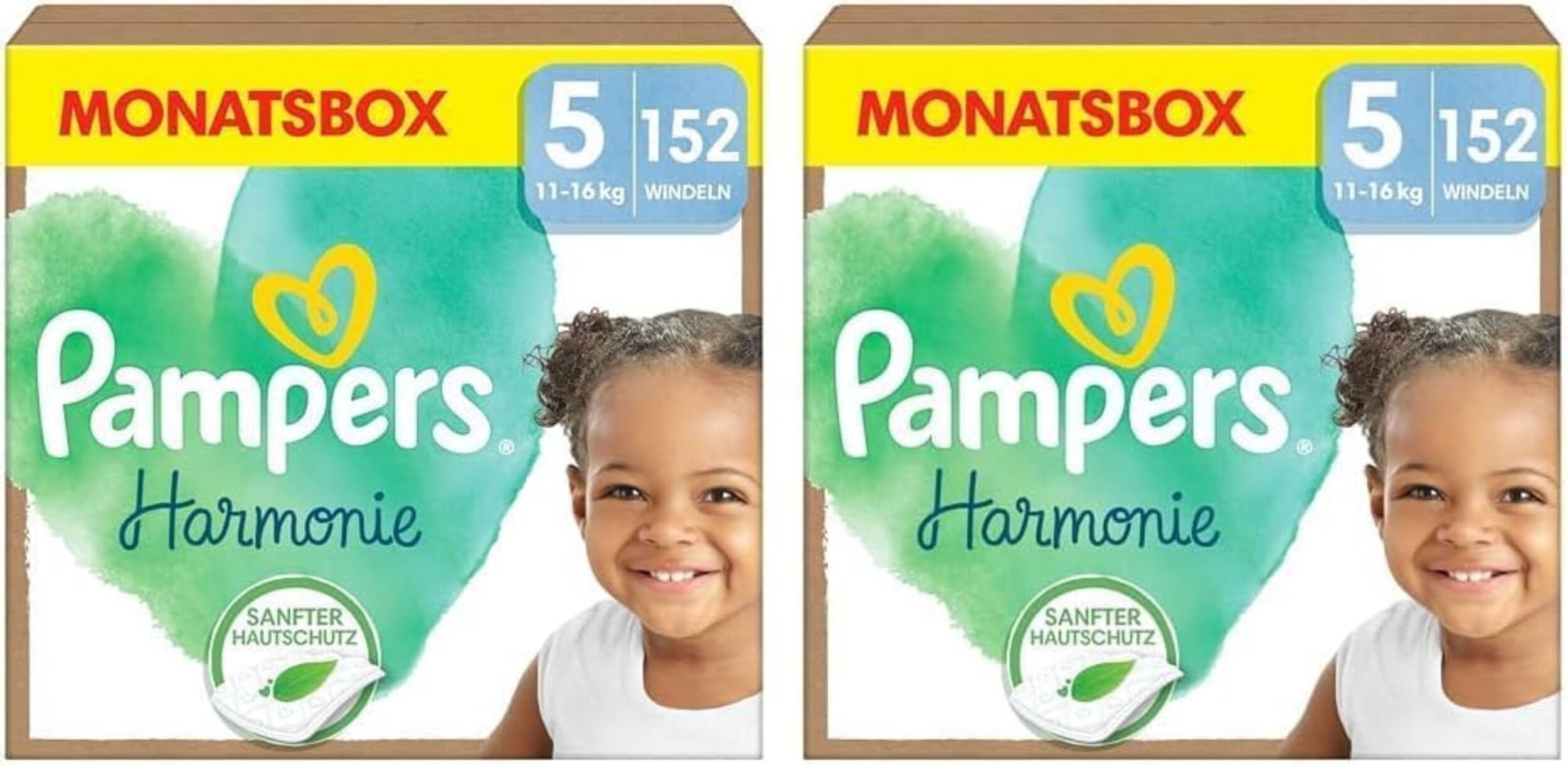 Pampers Baby Nappies Size 4 (9-14 kg) Harmonie, Monthly Box, Gentle Skin Protection and Plant-Based Ingredients, Pack of 174