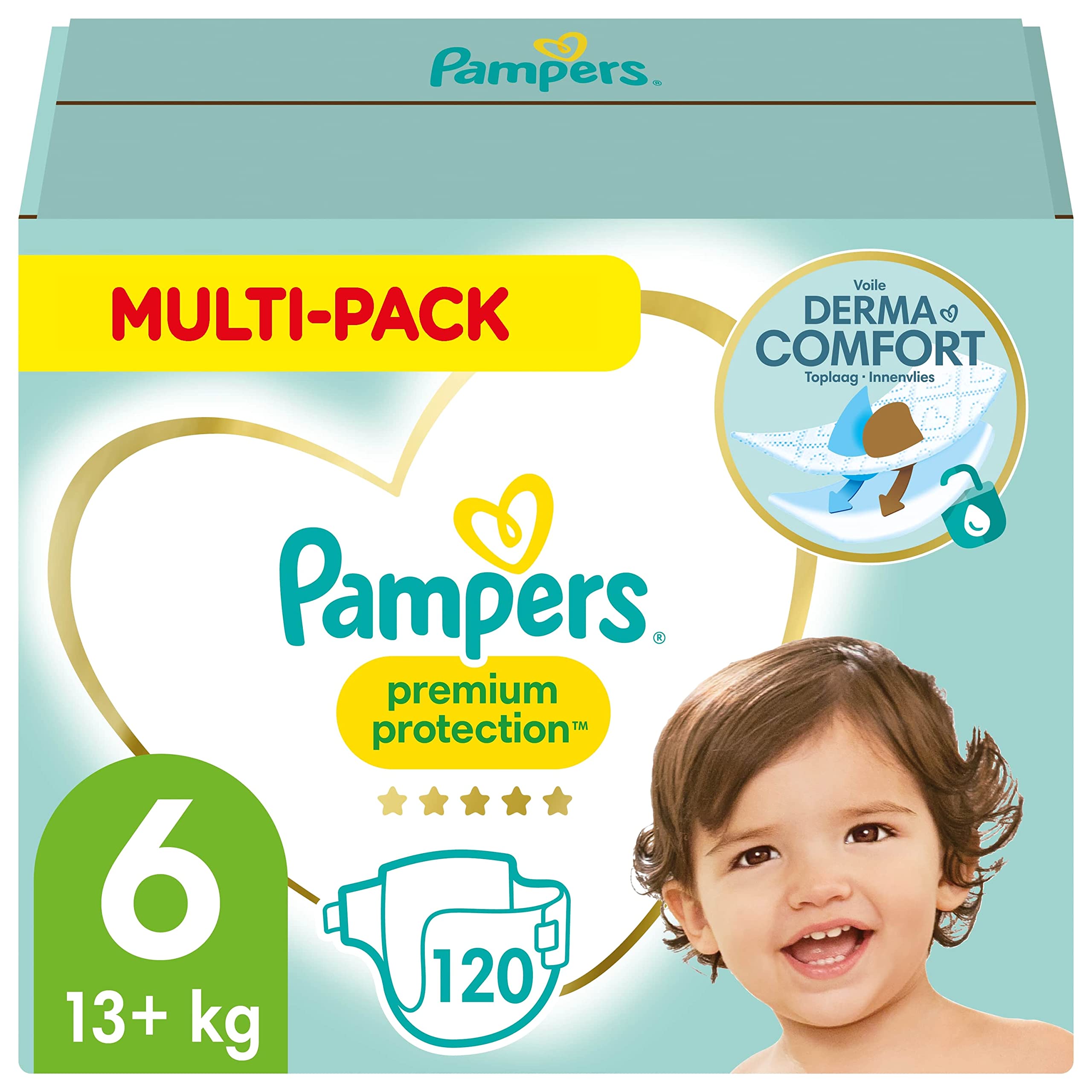Pampers Baby Nappies Size 2 (4–8 kg) Premium Protection, Mini, Monthly Box, Best Comfort and Protection for Sensitive Skin, Pack of 240