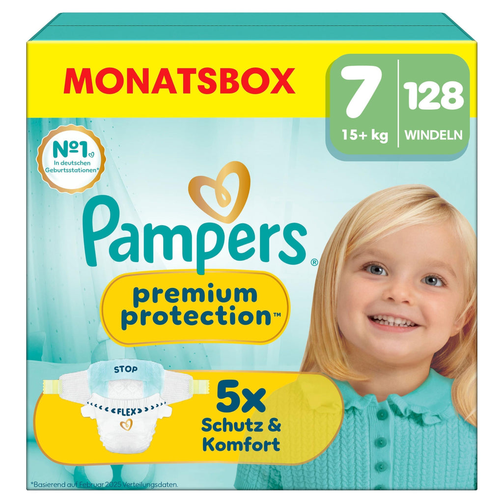 Pampers Baby Nappies Size 4 (9–14 kg) Premium Protection, Maxi, Monthly Box, Best Comfort and Protection for Sensitive Skin, Pack of 174