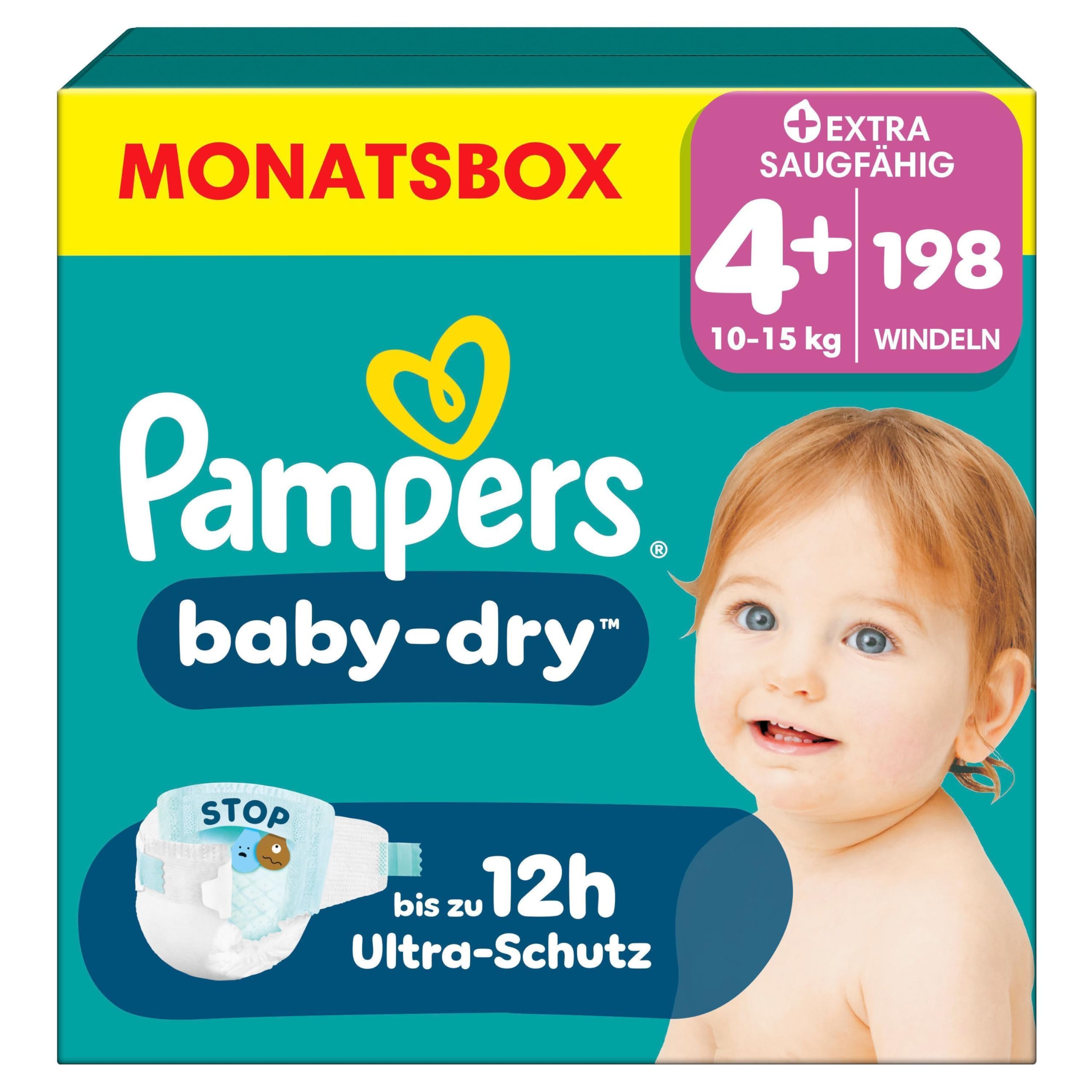 Pampers Baby-Dry Size 5, 174 Nappies, 11 kg - 16 kg, Up to 100% Leak Protection & Comfort All Night
