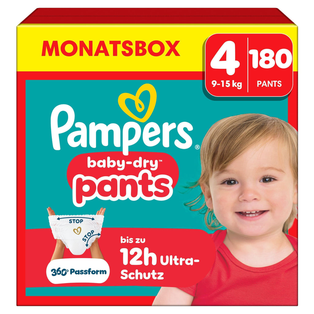 Pampers Nappies Pants Size 8 (19 kg+) Baby-Dry, Monthly Box, Nappy Pants with 360° Fit, 117 Nappies