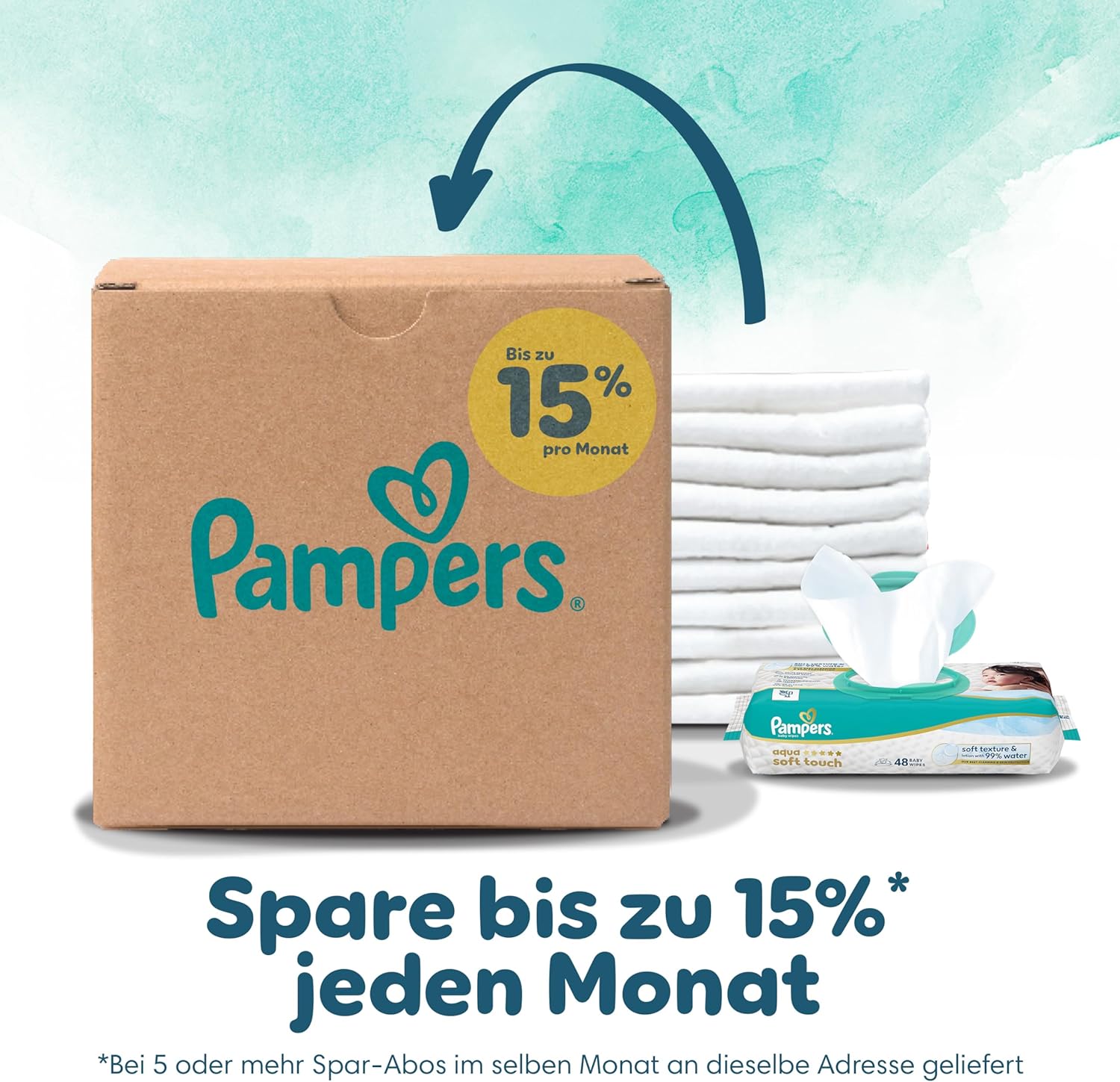 Pampers Harmonie Nappies Size 3, 186 Nappies, 6 kg - 10 kg, Gentle Skin Protection with 100% Pampers Protection
