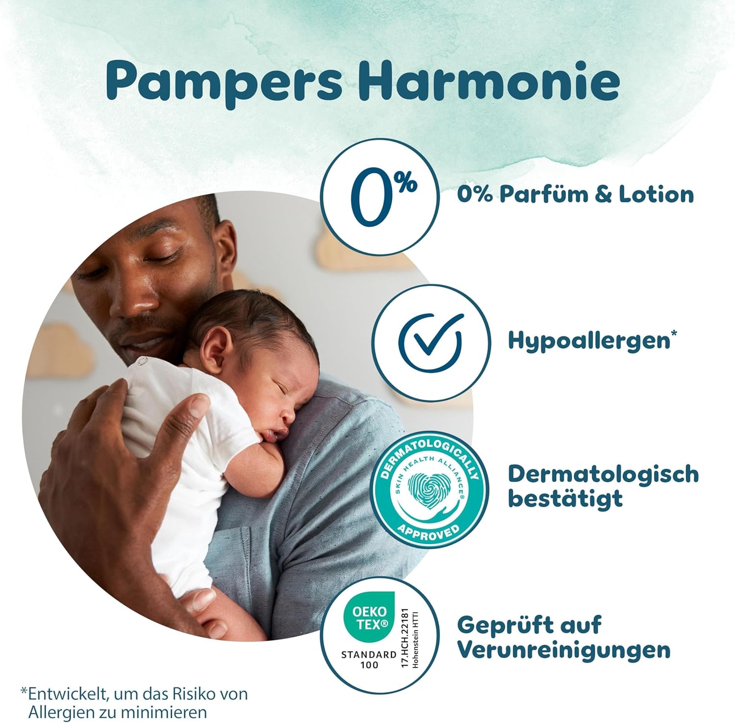 Pampers Harmonie Nappies Size 6, 144 Nappies, 13 kg+, Gentle Skin Protection with 100% Pampers Protection