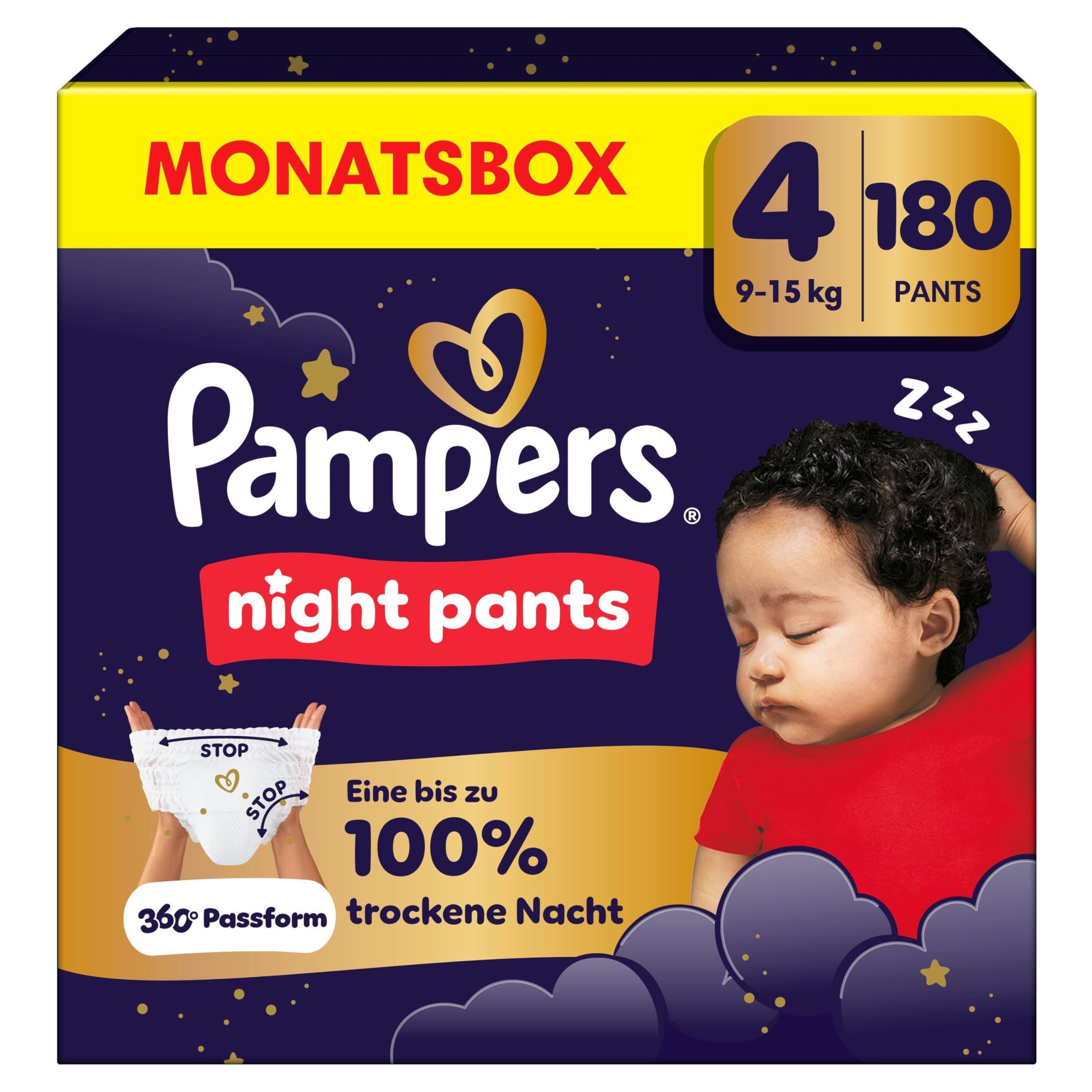 Pampers Night Pants Size 5, 160 Nappies, 11-17 kg, Pampers Night Pants Provide Additional Protection for the Whole Night