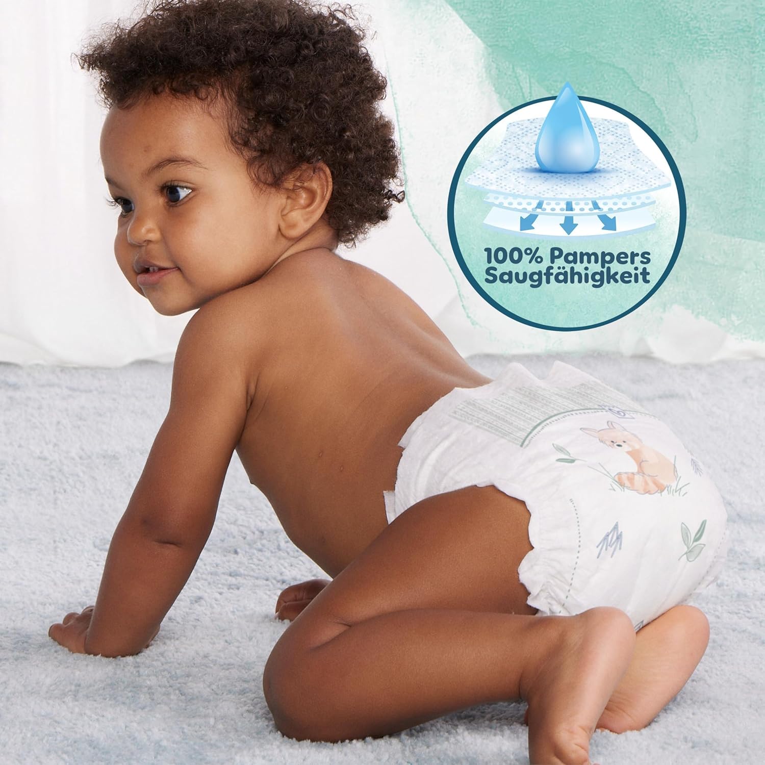 Pampers Harmonie Nappies Size 3, 186 Nappies, 6 kg - 10 kg, Gentle Skin Protection with 100% Pampers Protection