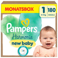 Pampers Harmonie Nappies Size 3, 186 Nappies, 6 kg - 10 kg, Gentle Skin Protection with 100% Pampers Protection