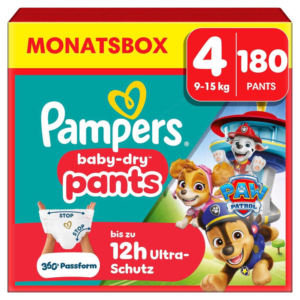 Pampers Baby-Dry Pants Paw Patrol Edition Size 5, 160 Nappies, 11 kg - 17 kg, 360 Degree Fit Helps Prevent Leaks